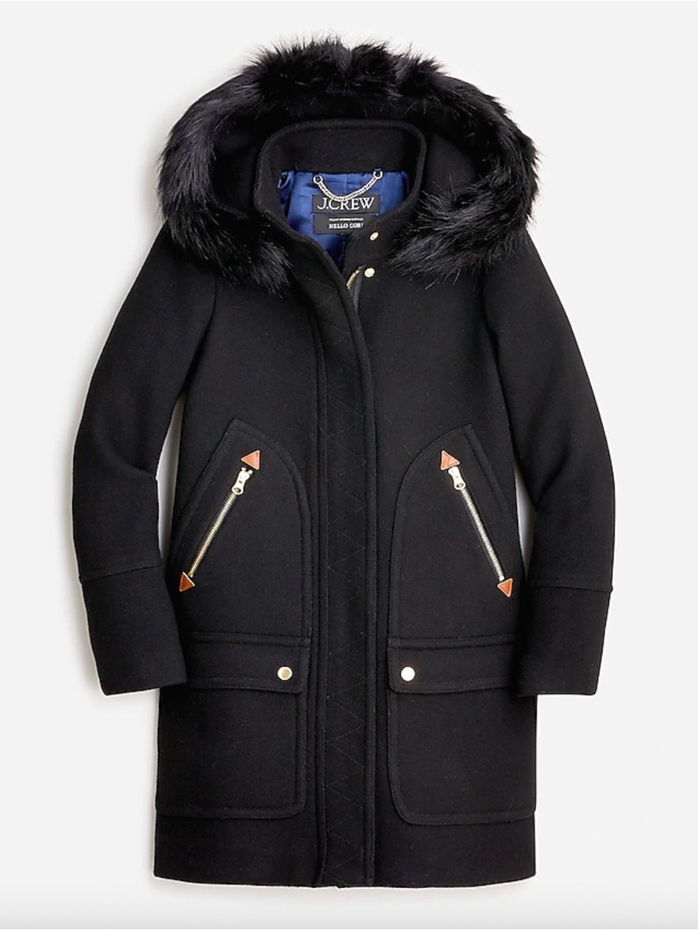 J. Crew Chateau Parka Coat Black